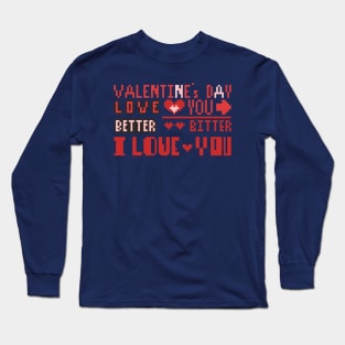 Pixel Valentine Day Long Sleeve T-Shirt